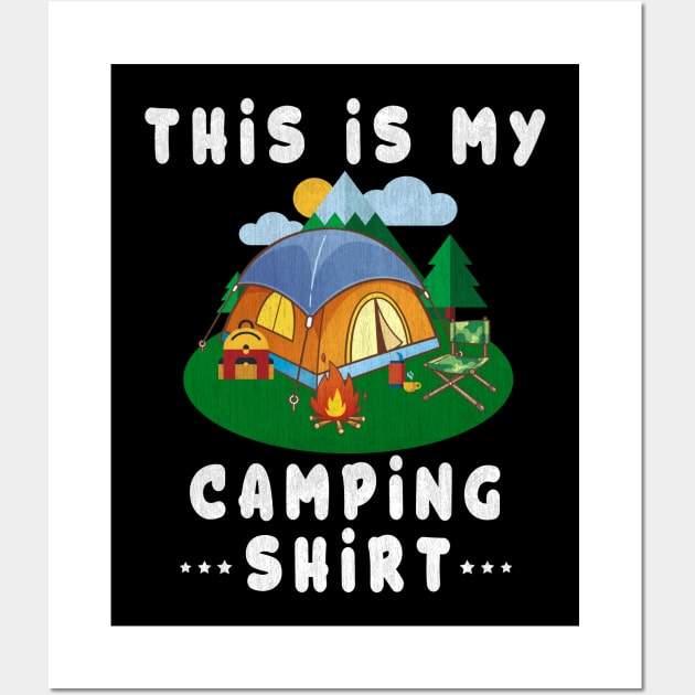 This is My Camping Shirt Awesome Campers Men Women Kids Tee Wall Art by kaza191